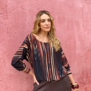 Blusa com listras