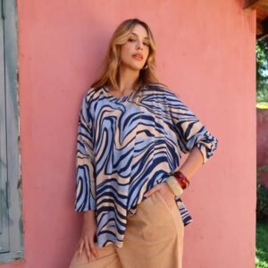 Blusa Azul rajada